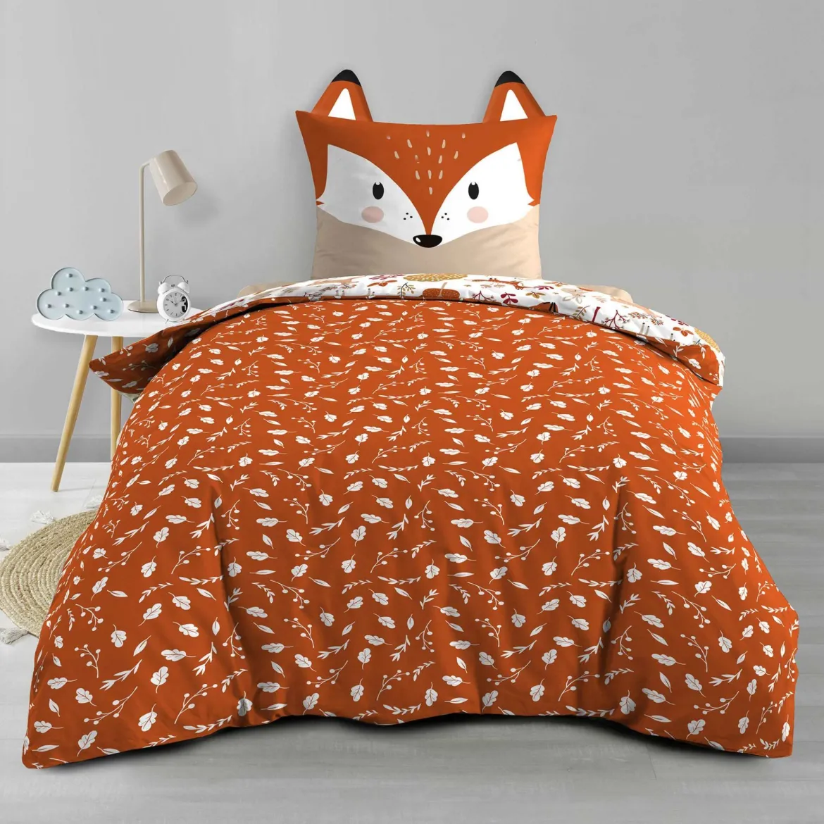 Parure de lit enfant réversible 140x200 coton Douceur d'Intérieur Roxy