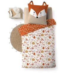 Parure de lit enfant réversible 140x200 coton Douceur d'Intérieur Roxy