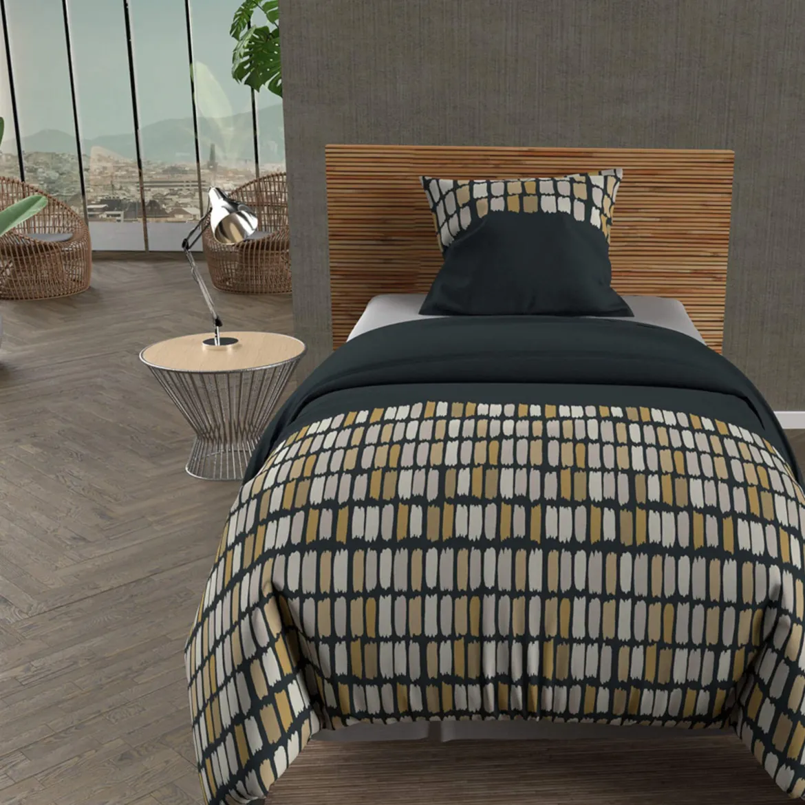 Parure de lit Fabio anthracite