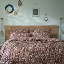 Parure de lit gaze de coton imprimé floral