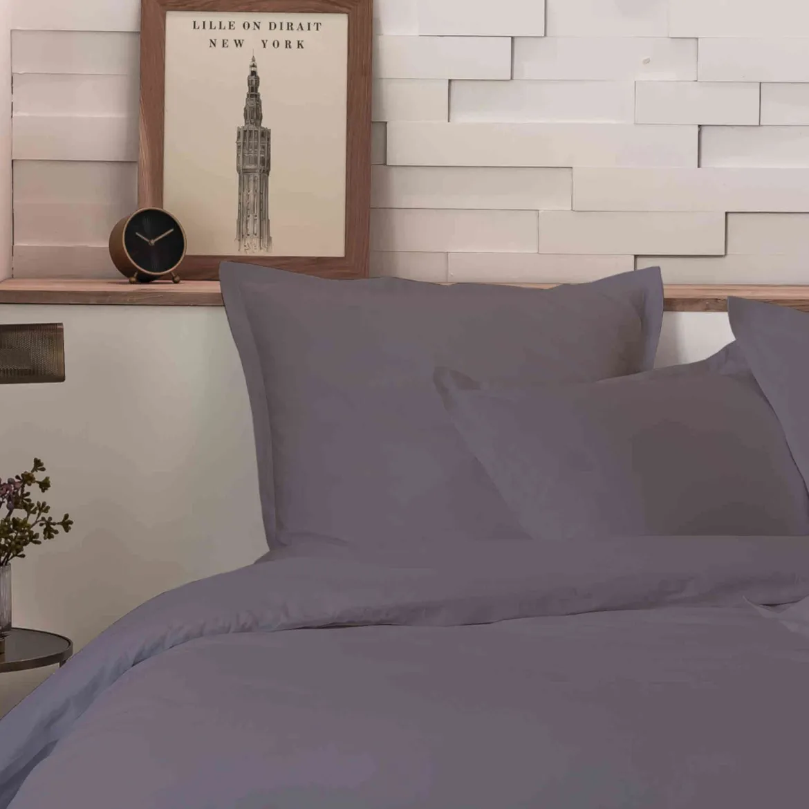 Parure de lit percale de coton Terre de Nuit