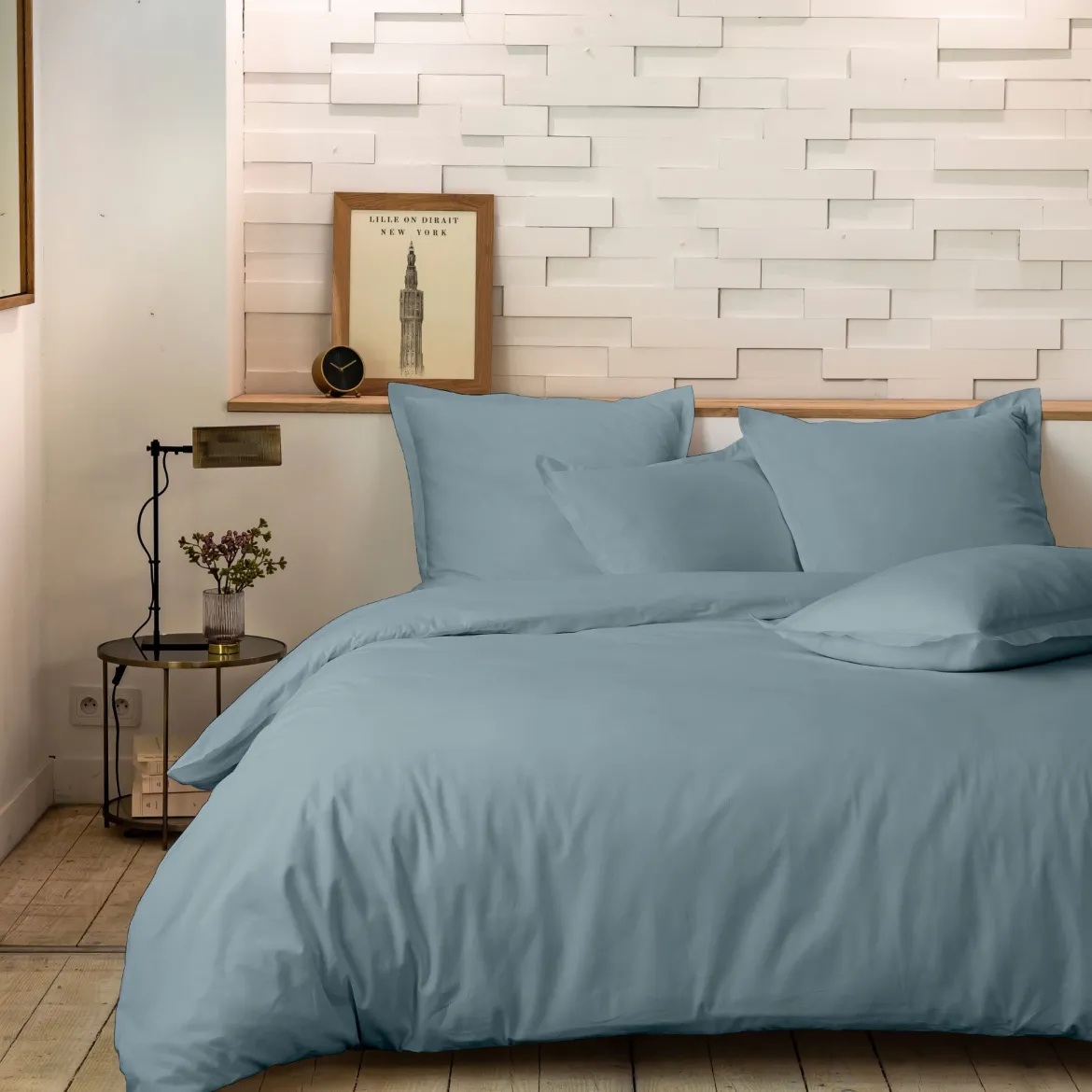 Parure de lit percale de coton Terre de Nuit