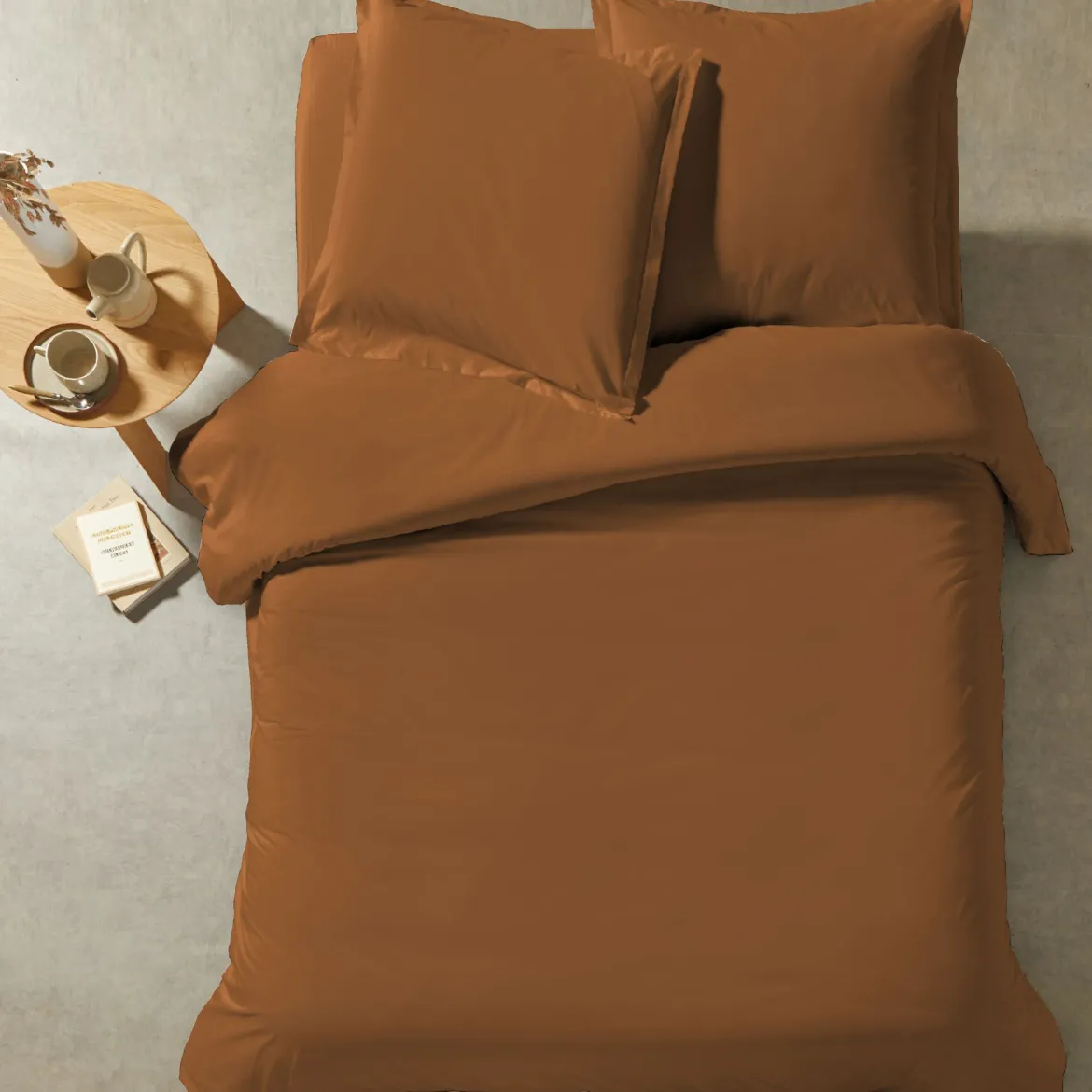 Parure de lit percale de coton Terre de Nuit