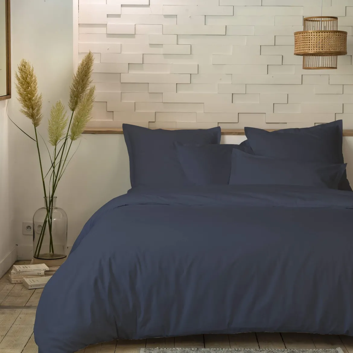 Parure de lit percale de coton Terre de Nuit