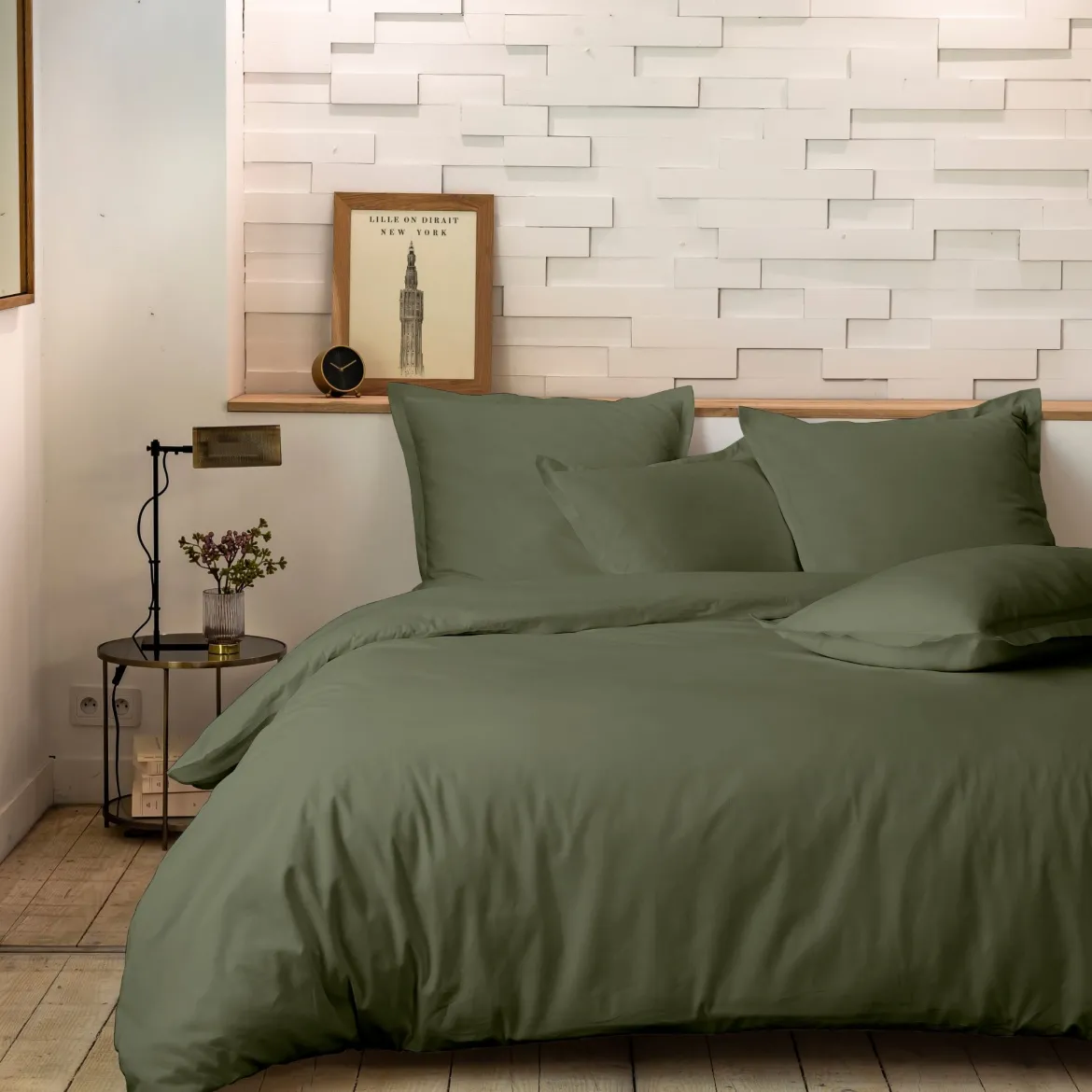 Parure de lit percale de coton Terre de Nuit