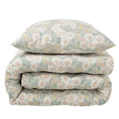 Parure de lit satin greige Terre de nuit Cynor