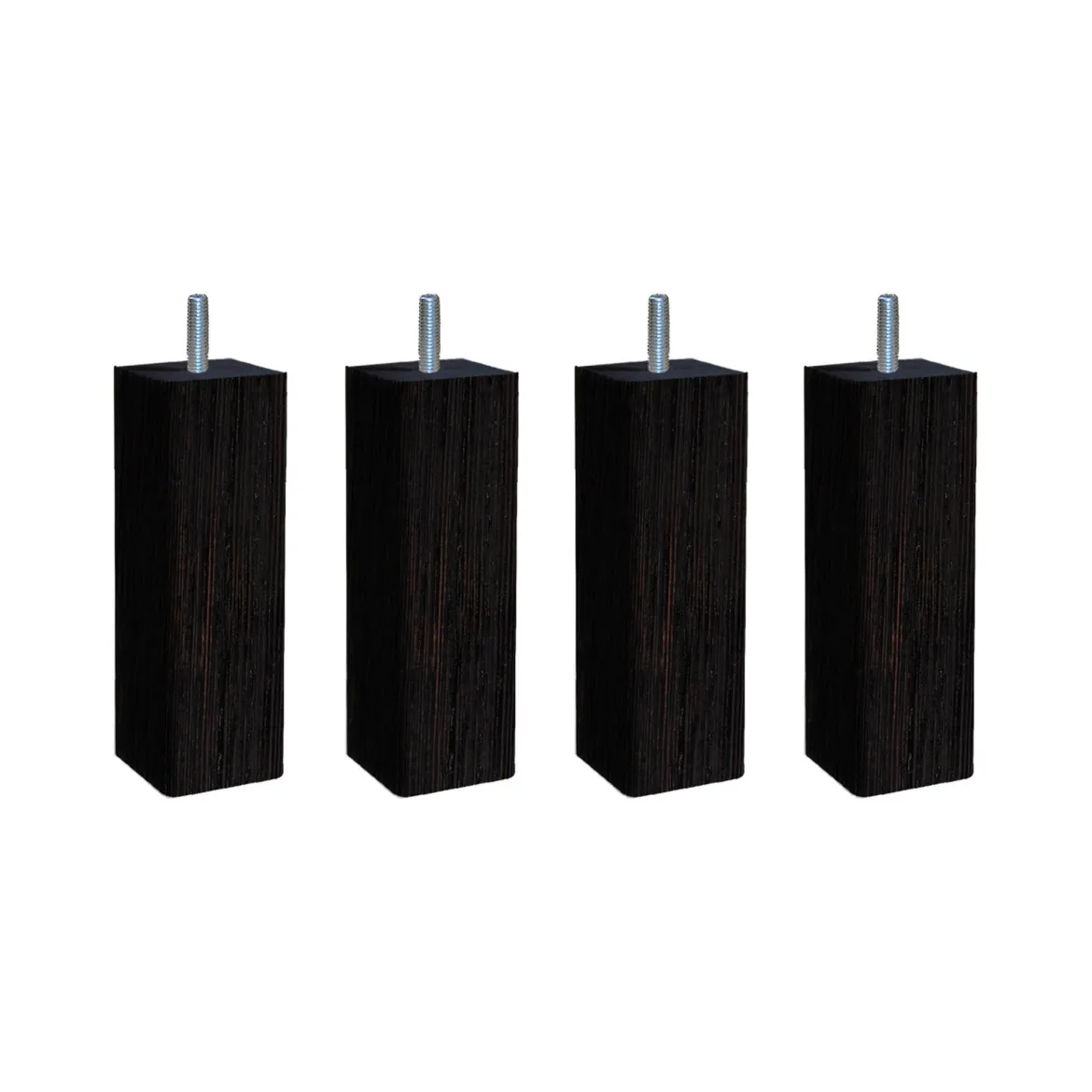 4 pieds carré bois 15 cm