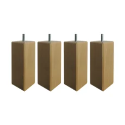 4 pieds carrés bois naturel