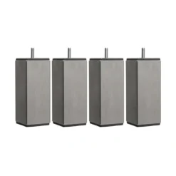 4 pieds carrés inox