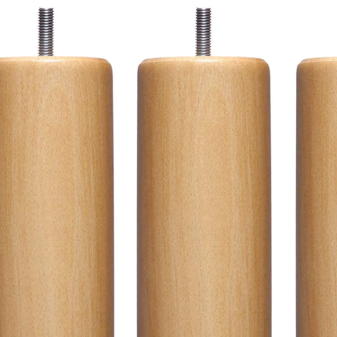 4 pieds cylindriques bois