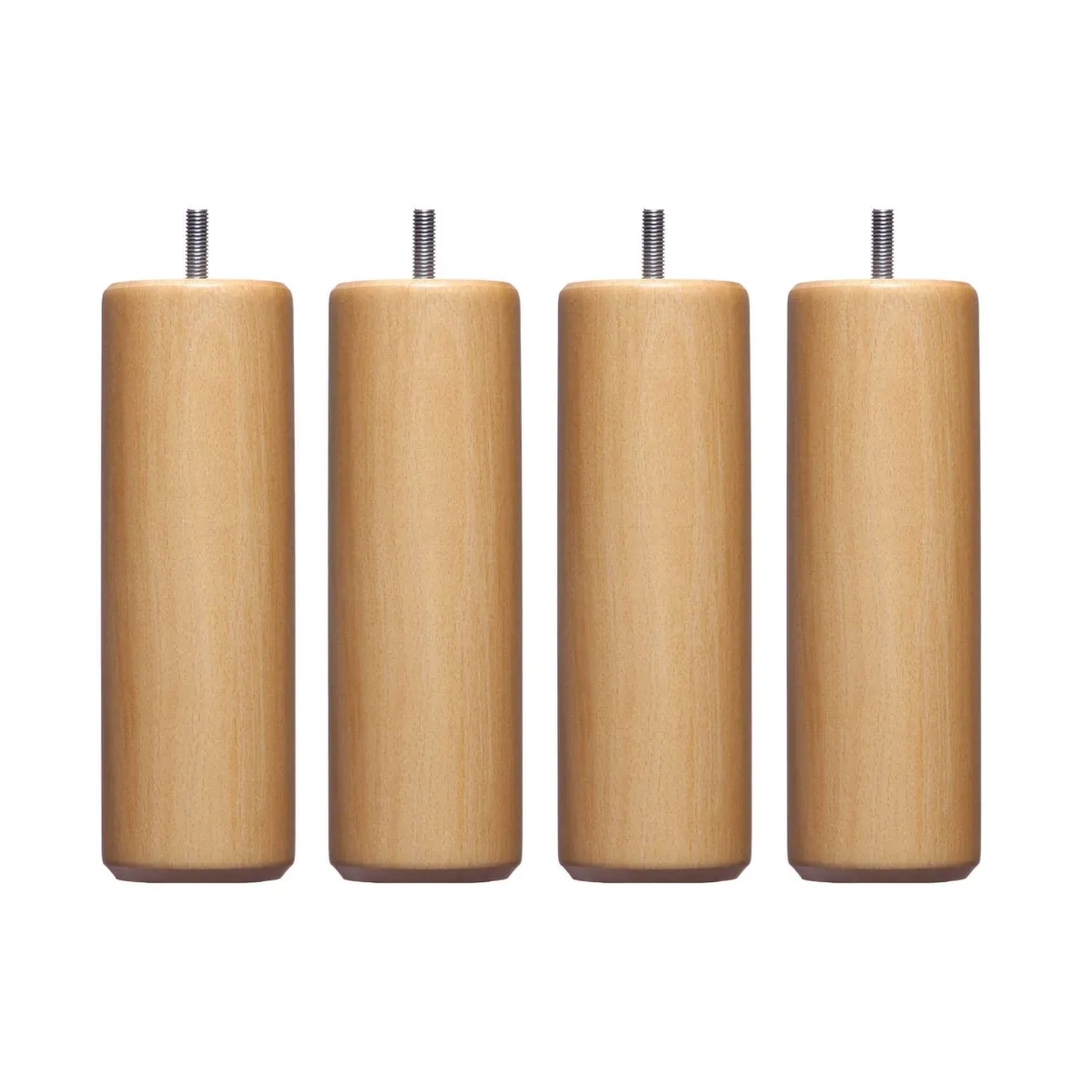 4 pieds cylindriques bois