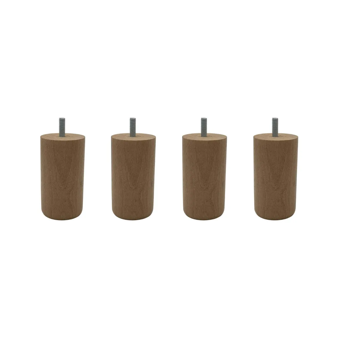 4 pieds cylindriques bois