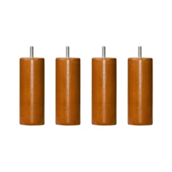 4 pieds cylindriques bois