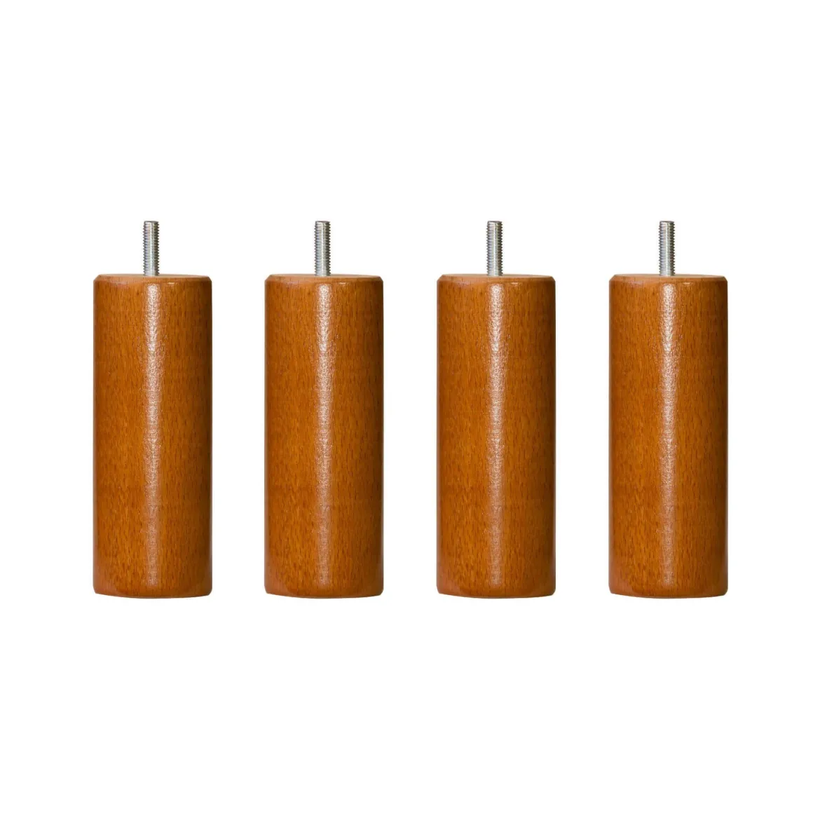 4 pieds cylindriques bois