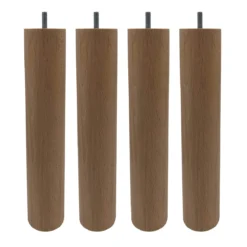 4 pieds cylindriques bois
