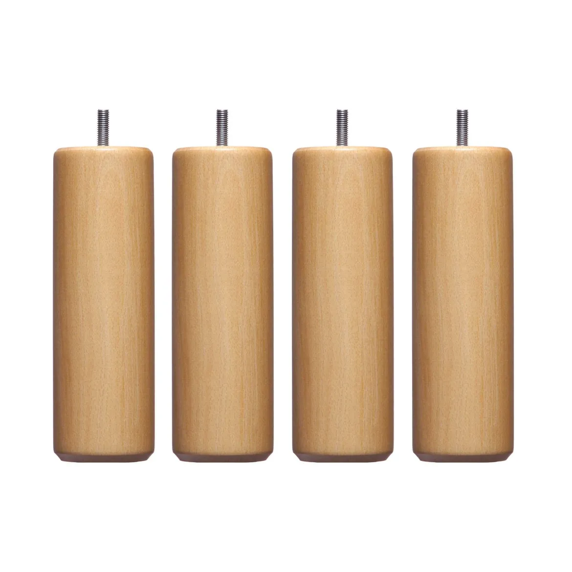 4 pieds cylindriques bois
