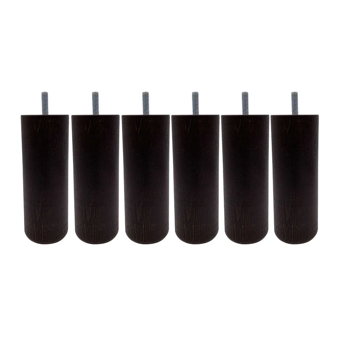 6 pieds cylindriques bois 15 cm
