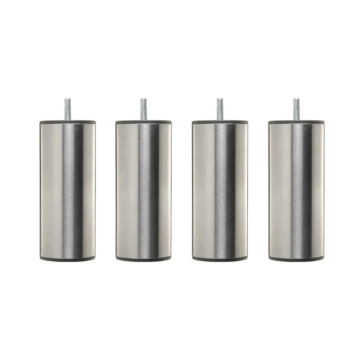 4 pieds cylindriques inox
