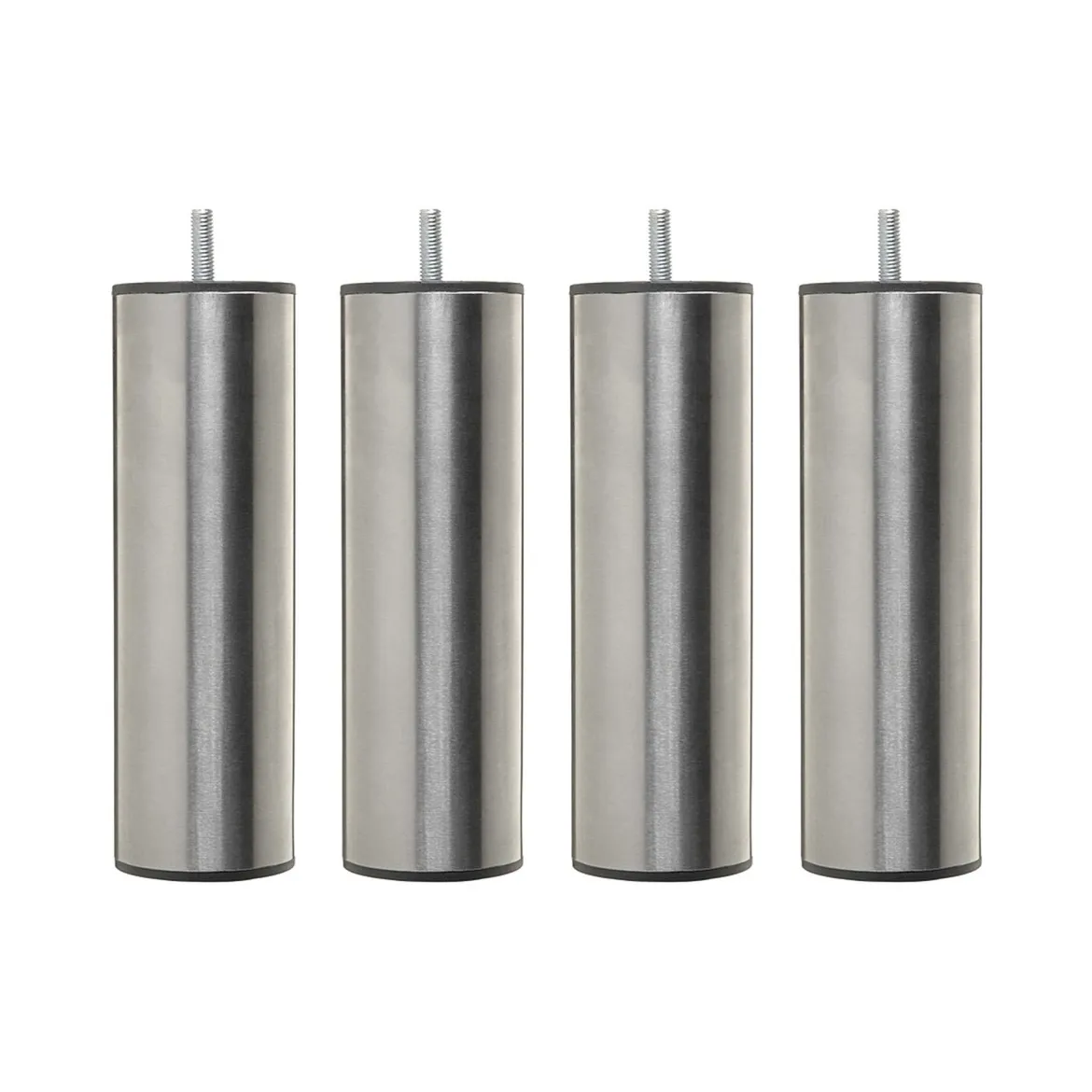 4 pieds cylindriques inox