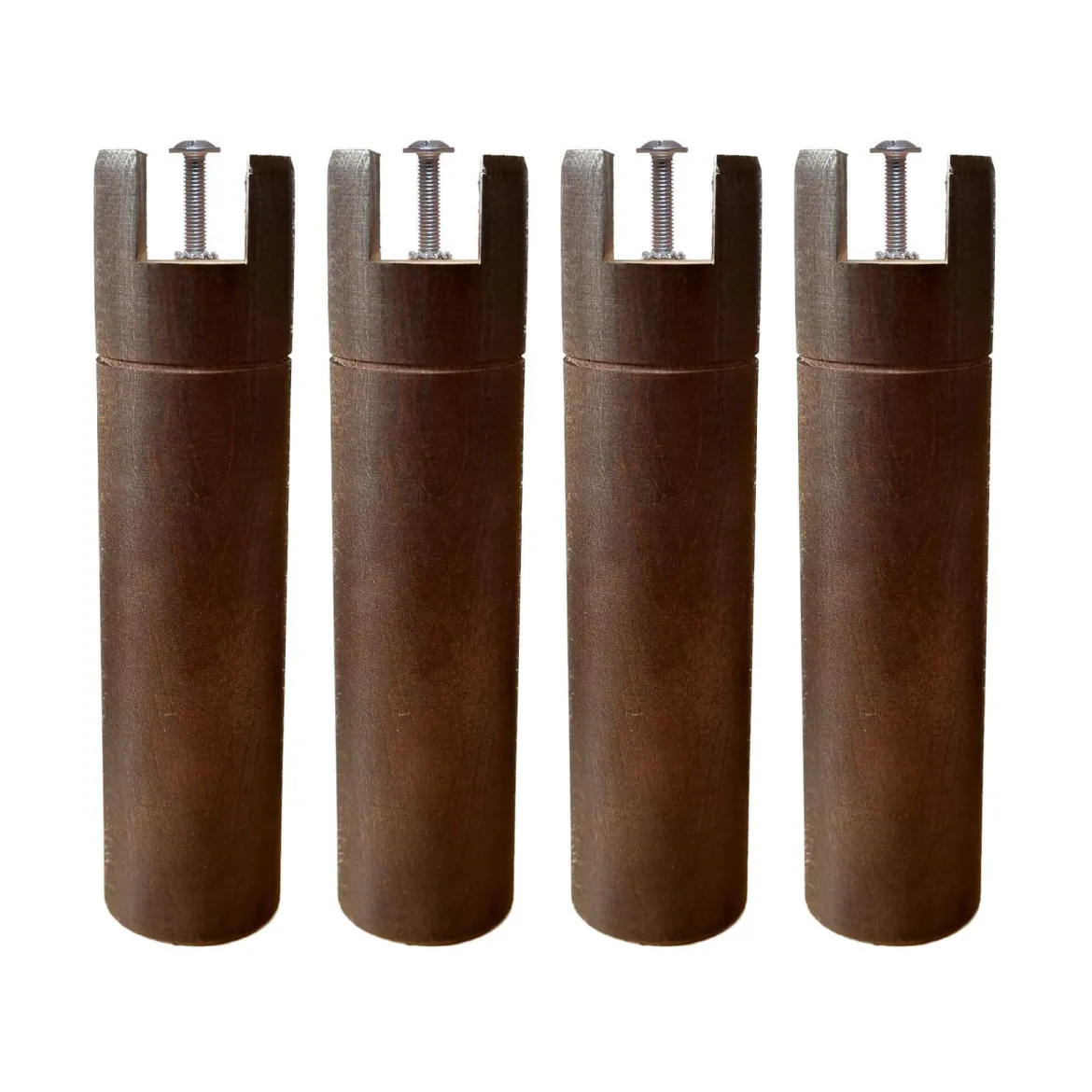 4 pieds cylindriques pour cadre à lattes 25 cm