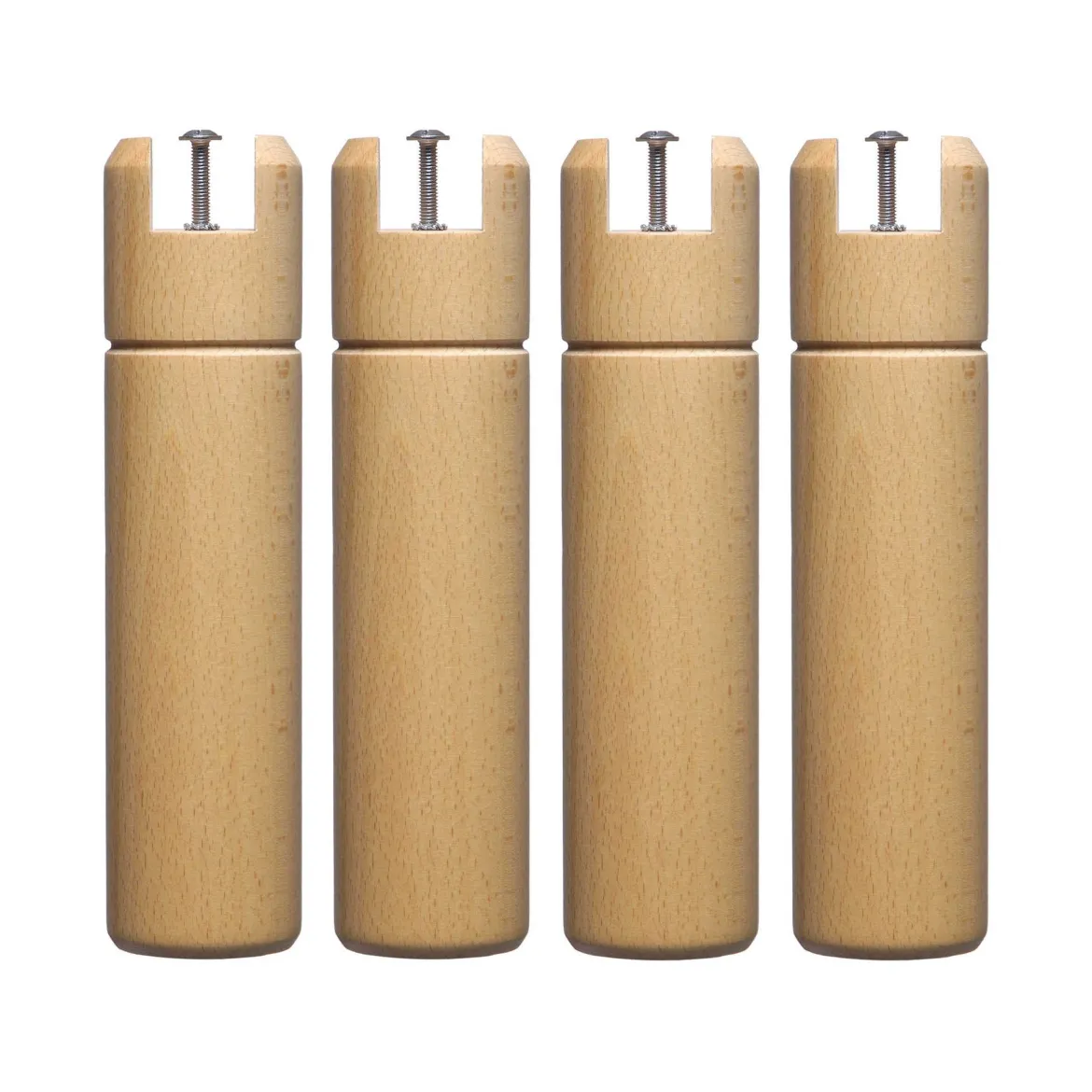 4 pieds cylindriques pour cadre à lattes 25 cm