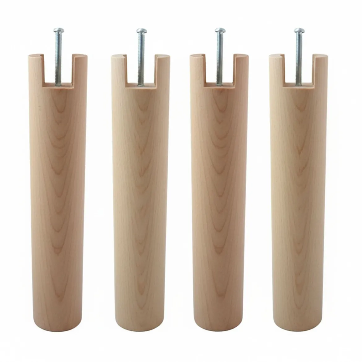 4 pieds cylindriques pour cadre à lattes 30 cm