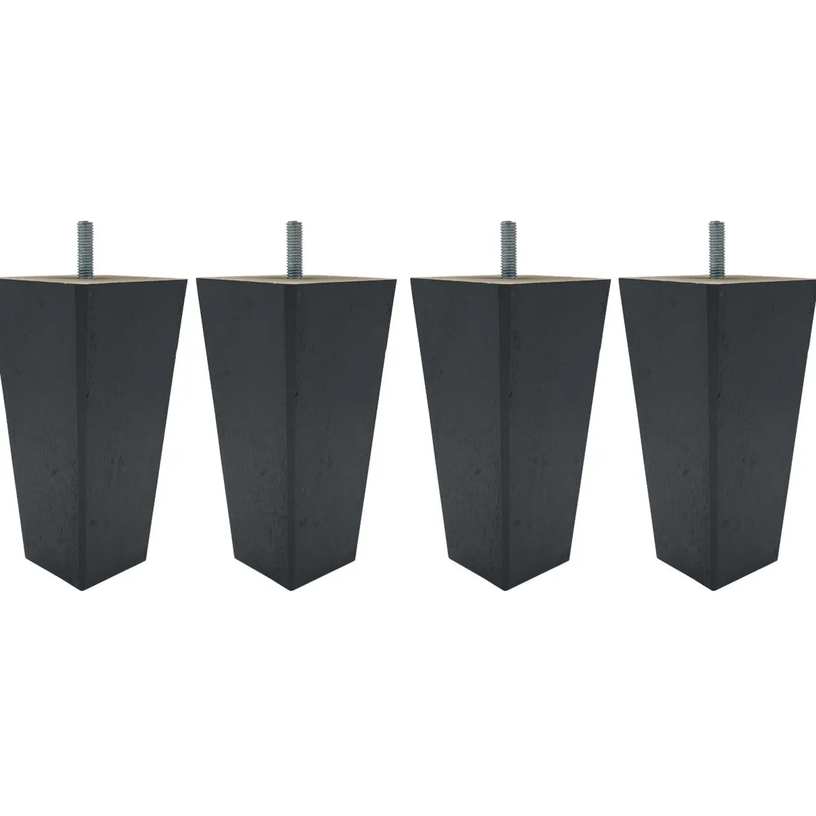 4 pieds fuseau tronqué bois 15 cm