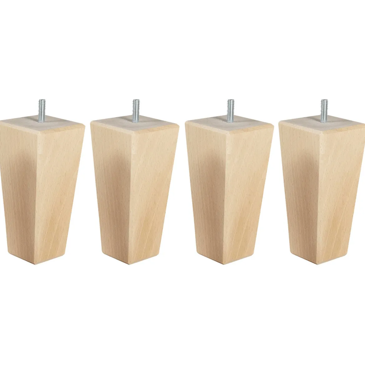 4 pieds fuseau tronqué bois 15 cm