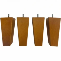 4 pieds fuseau tronqué bois 15 cm