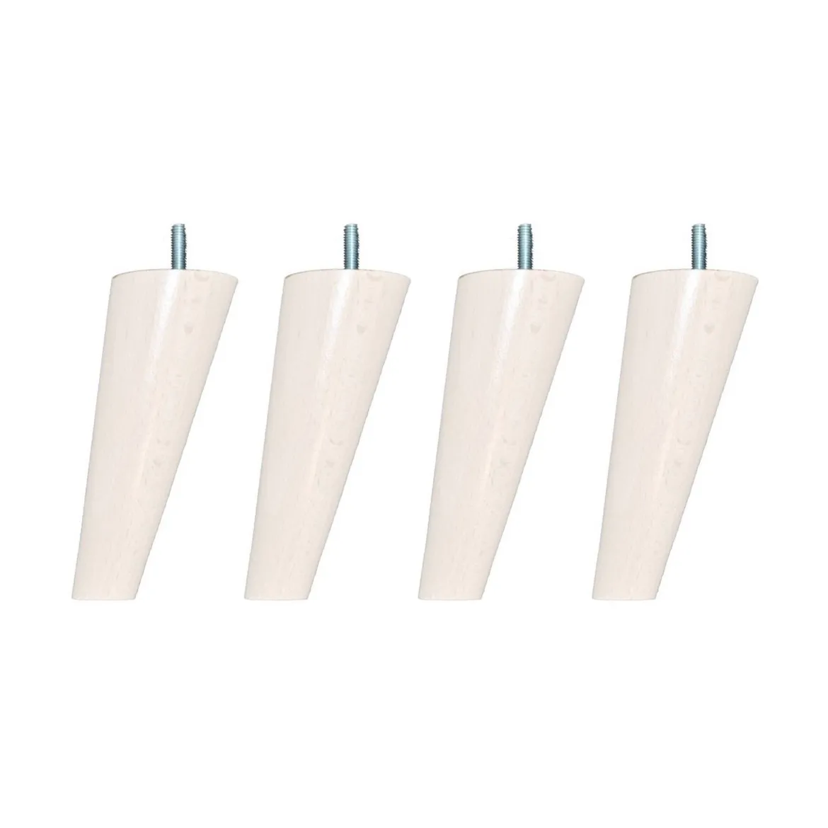 4 pieds scandinaves bois 15 cm