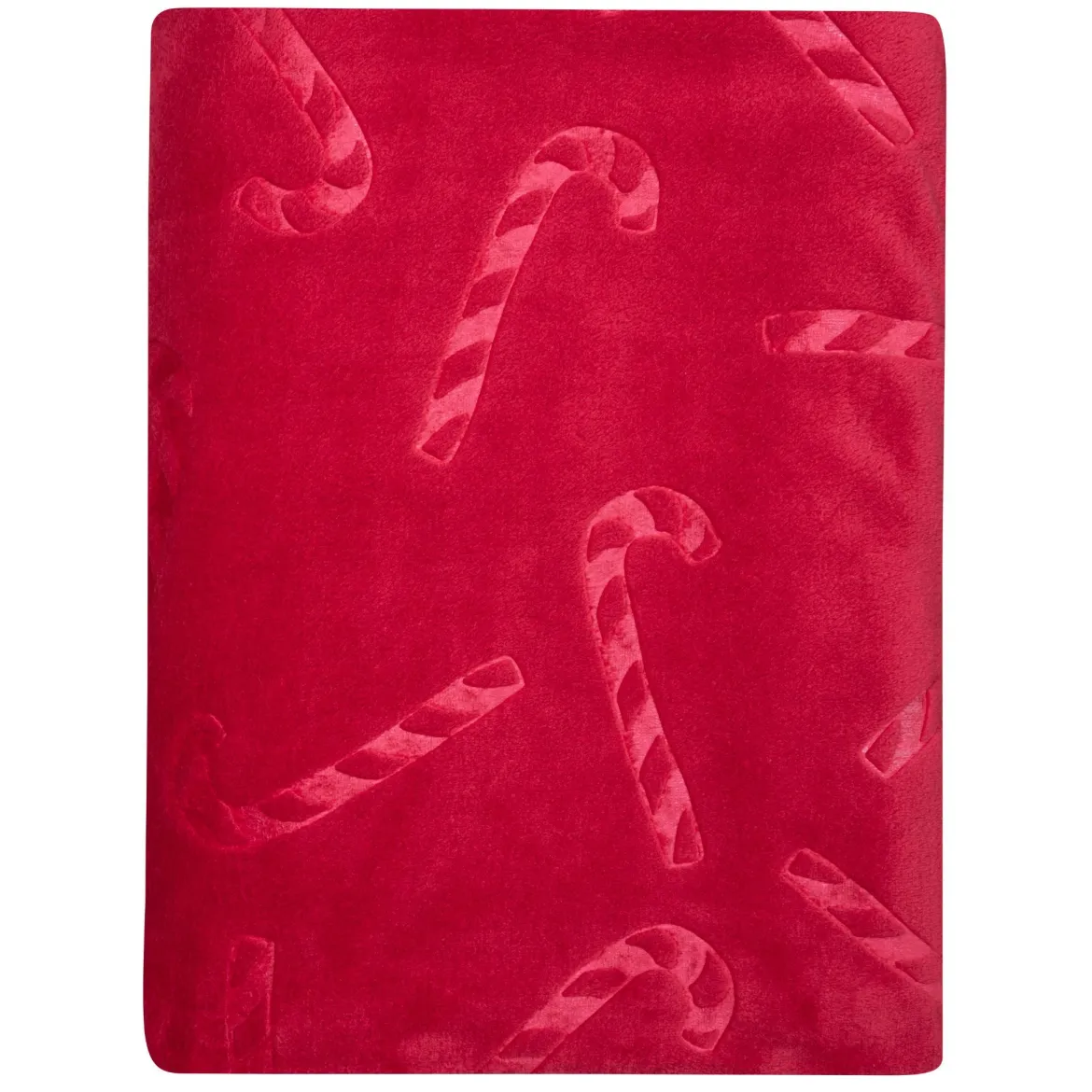 Plaid polaire chaud rouge 130x170 Sucre d'orge