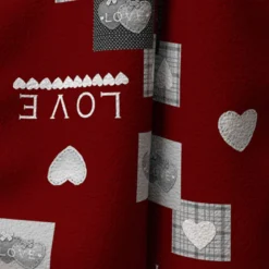 Plaid polaire Love rouge 120x160 cm