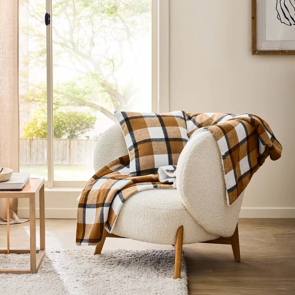 Plaid tartan sherpa chaud 125x150 Écossais