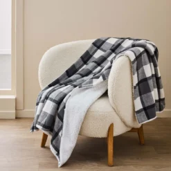 Plaid tartan sherpa chaud 125x150 Écossais