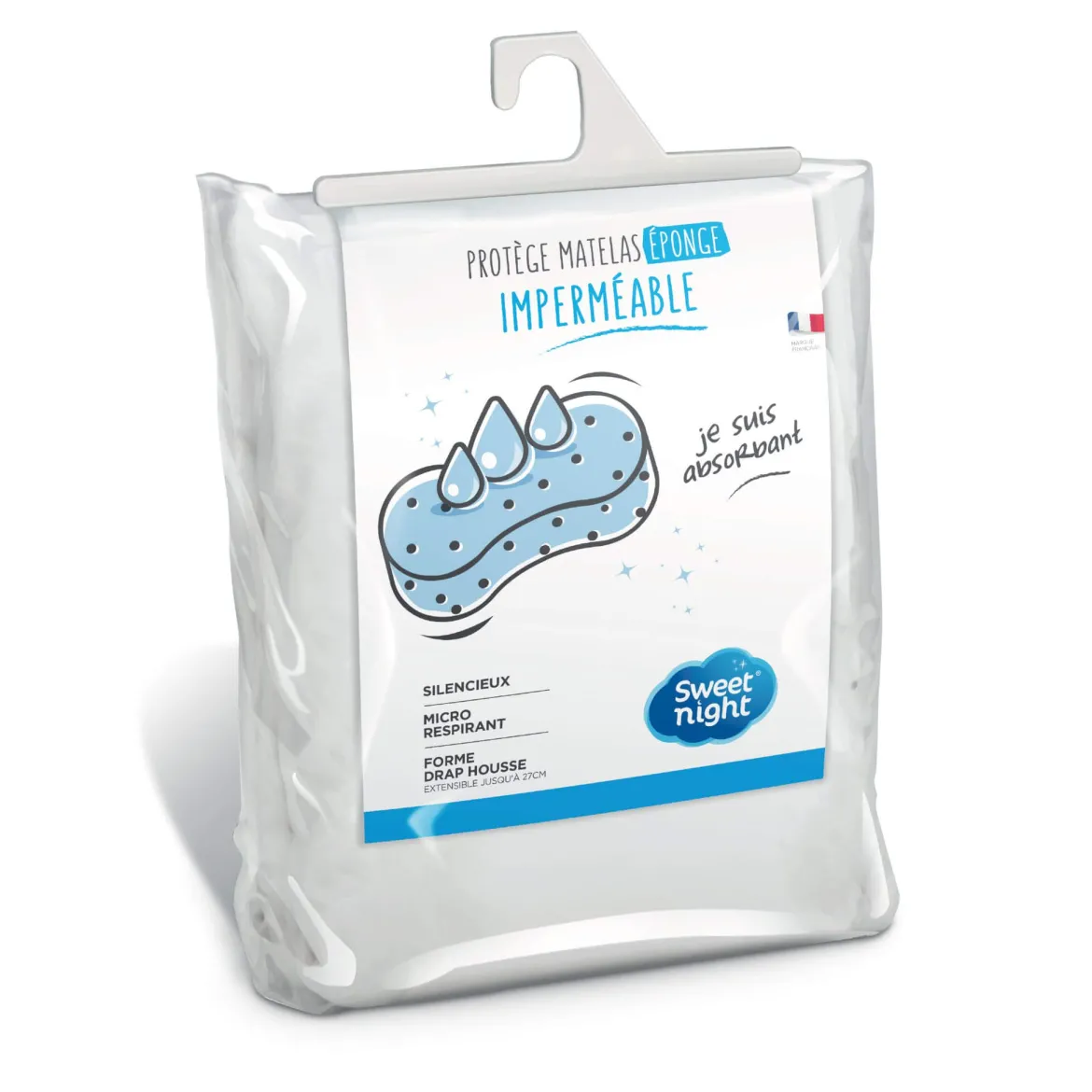 Protège matelas bouclette coton imperméable absorbant respirant et silencieux