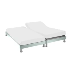 Protège matelas molleton 100% coton bio - bonnet 30 cm TPR pour sommier articulé