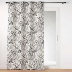 Rideau à œillets polyester feuillage