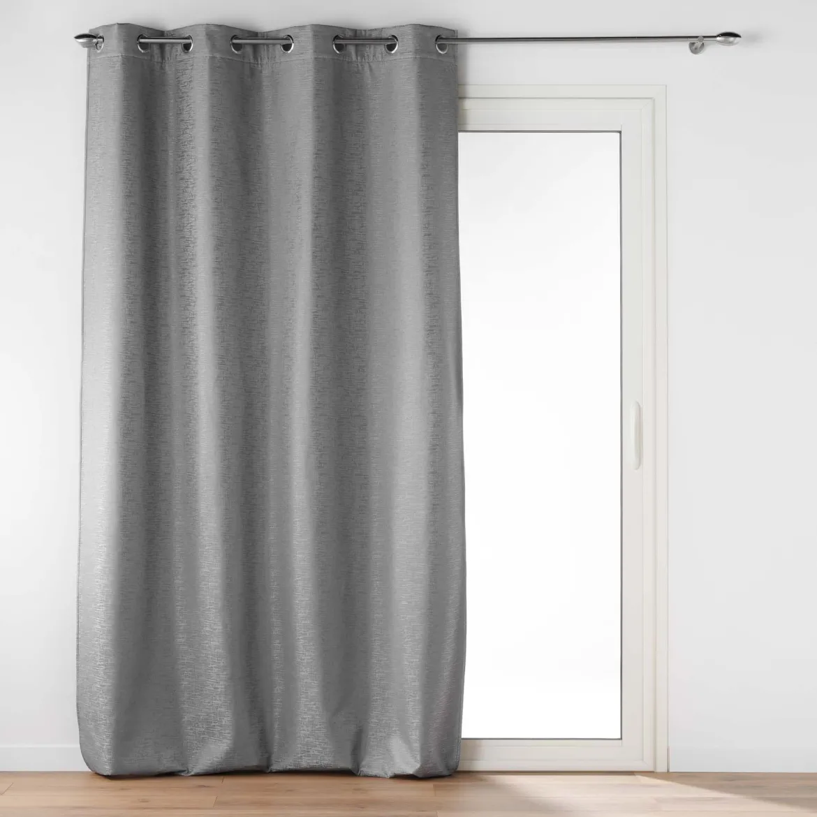 Rideau à œillets thermique jacquard 140x260