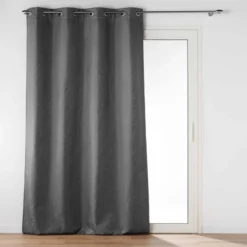 Rideau à œillets thermique jacquard 140x260
