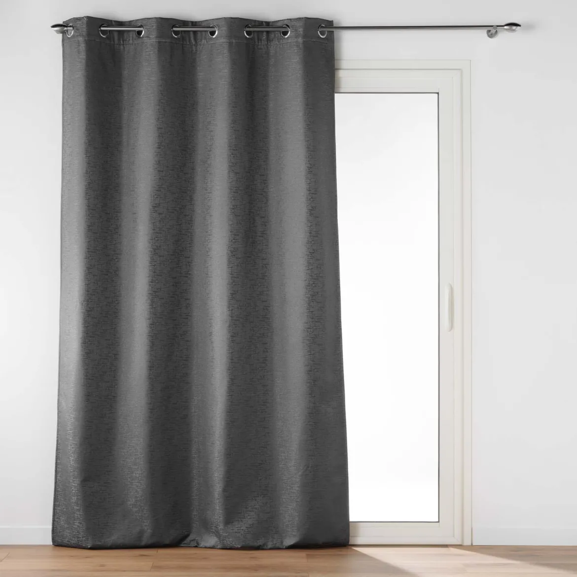 Rideau à œillets thermique jacquard 140x260