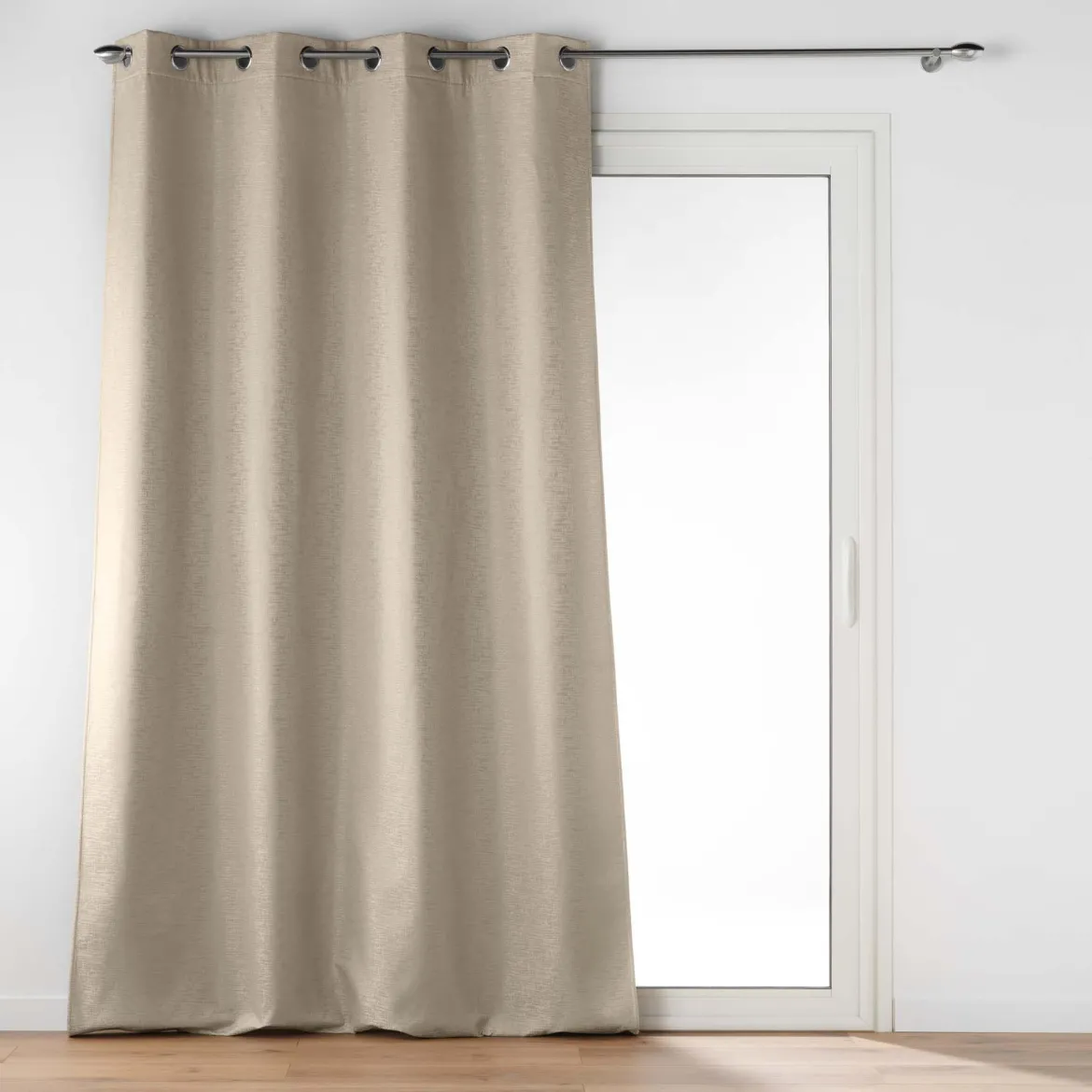 Rideau à œillets thermique jacquard 140x260