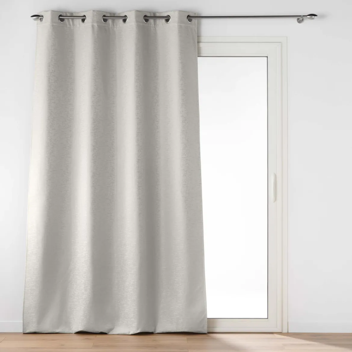 Rideau à œillets thermique jacquard 140x260