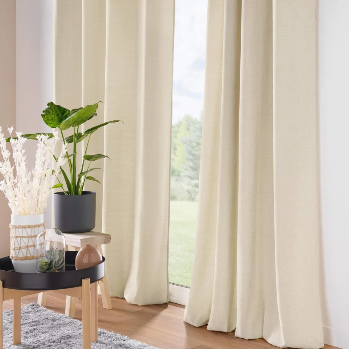 Rideau à œillets velours jacquard Mika 140x260
