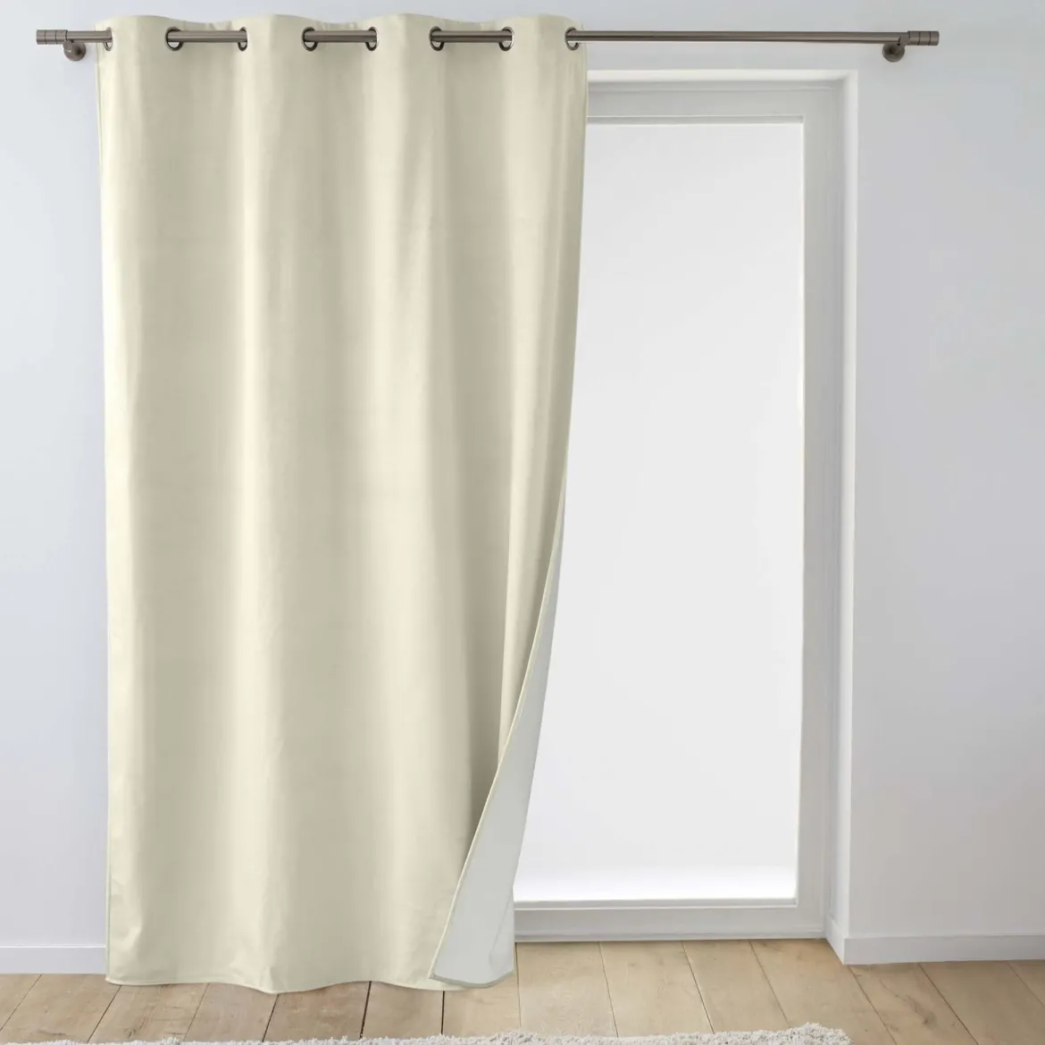Rideau isolant thermique velours naturel 140x260 Polarchic