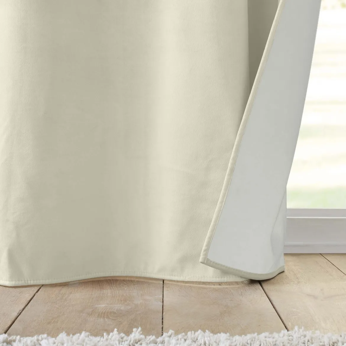 Rideau isolant thermique velours naturel 140x260 Polarchic