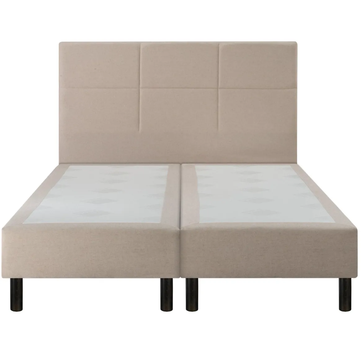 Sommier boxspring à ressorts déco chenillé lin 23 cm ENCHANTEUR