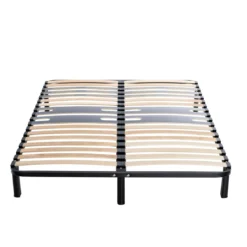 Sommier cadre à lattes métal en kit 5 zones morphologiques pieds inclus - SOMEO