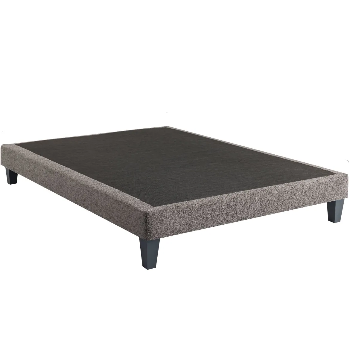 Sommier déco tapissier en tissu bouclette Nuage