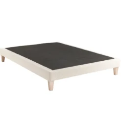 Sommier déco tapissier en tissu bouclette Nuage