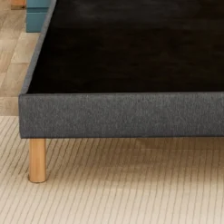 Sommier déco tapissier Unic gris - Bultex